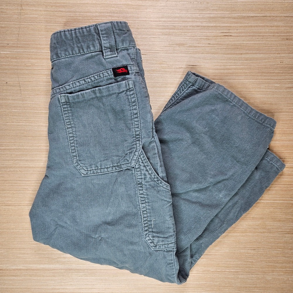 Hawk Corduroy Pants Kids‎ 6 20x18 Blue Cargo Pocket Skate Casual HK042820-05